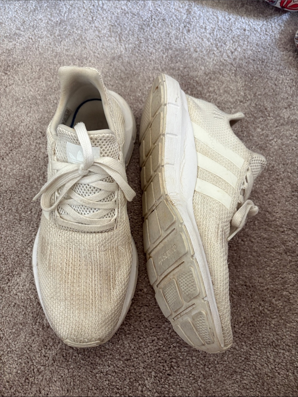 adidas Women's white Knit Running Sneakers